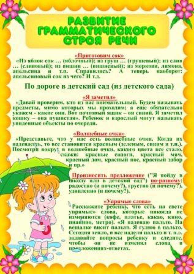 Речевое развитие детей 4-5 лет