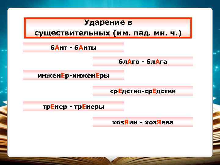 Существительные только во множественном числе