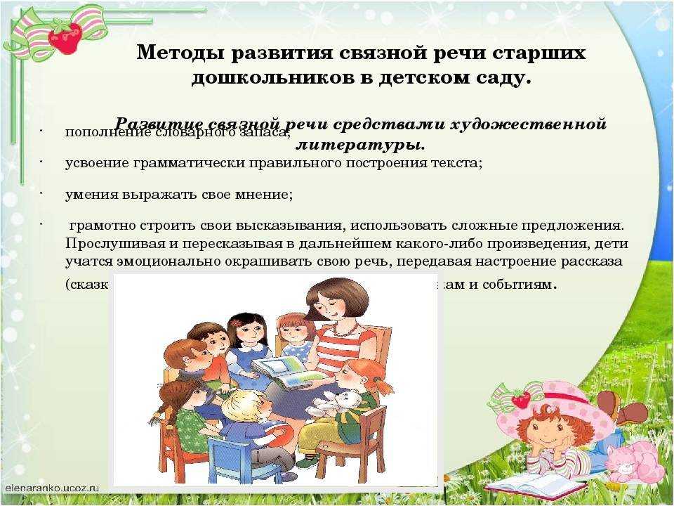 Способы и приемы развития связной речи у дошкольников