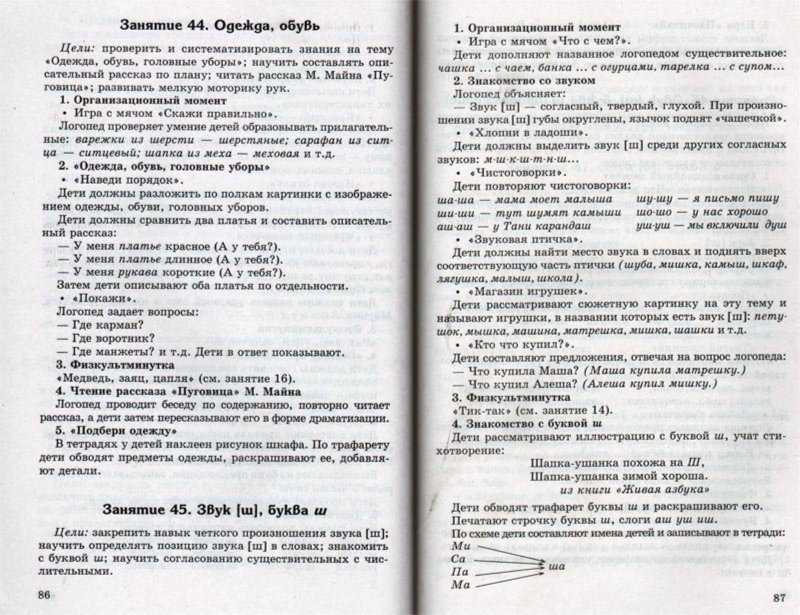 Занятия логопеда в подготовительной группе, дети 6-7 лет в доу