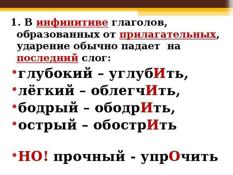 Углубленное изучение правильное ударение