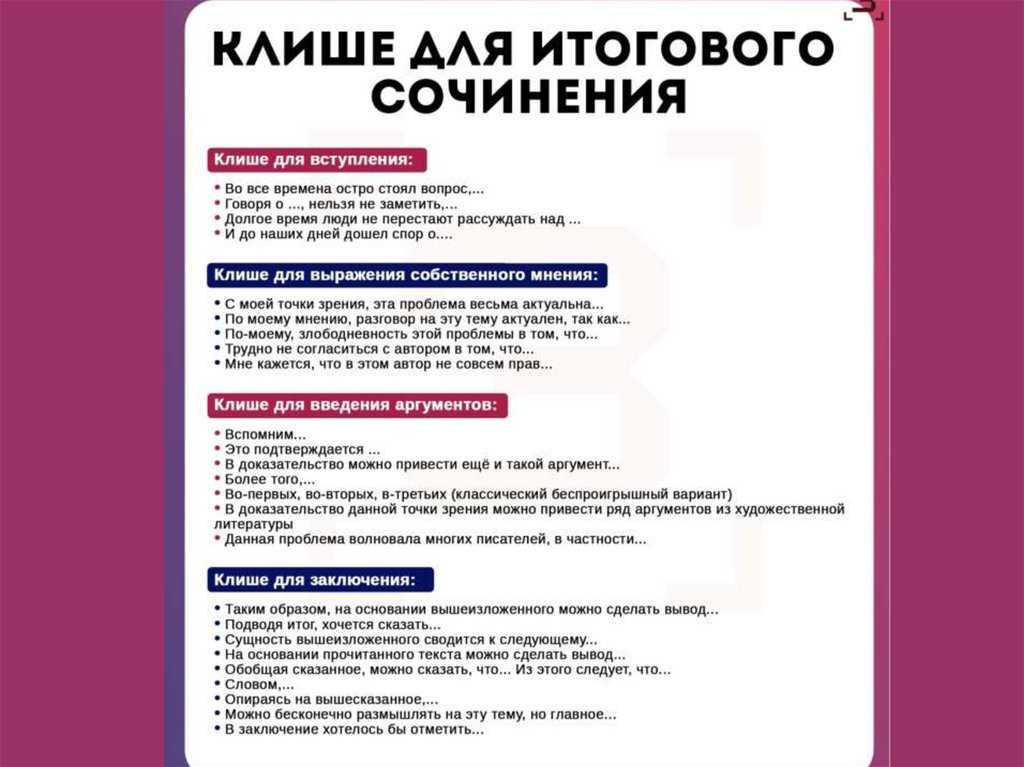 Как писать сочинение на егэ по русскому языку