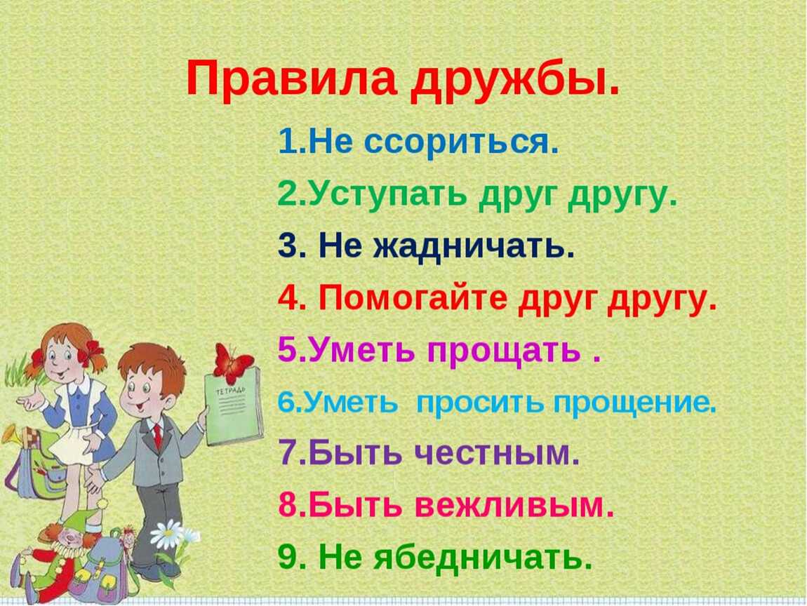 Конспект беседы о дружбе для 2-3 классов