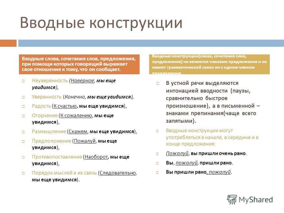 Глава 11. пунктуация простого предложения, осложнённого вводными словами, вводными  предложениями и вставными конструкциями / пунктуация. справочник для 5-11 классов / русский на 5