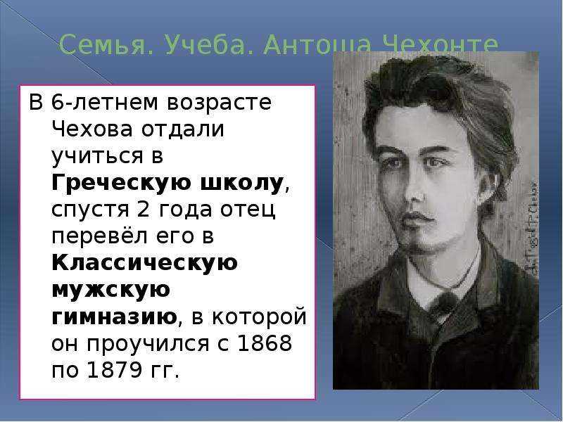 Тест: а. п. чехов, биография и творчество