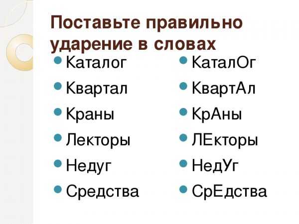 Правильная постановка ударения в слове "квартал"