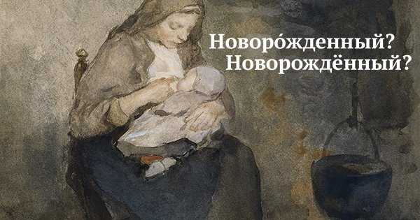 Новорожденный, возбужденный, осужденный… ставим ударение правильно