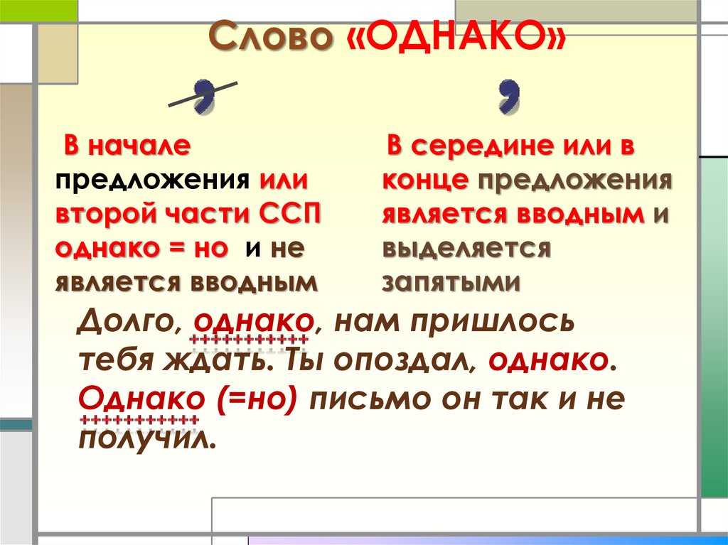 Обособление однако. «однако» выделяется запятыми или нет? запятой выделяются слова-предложения «да», «нет» и междометия