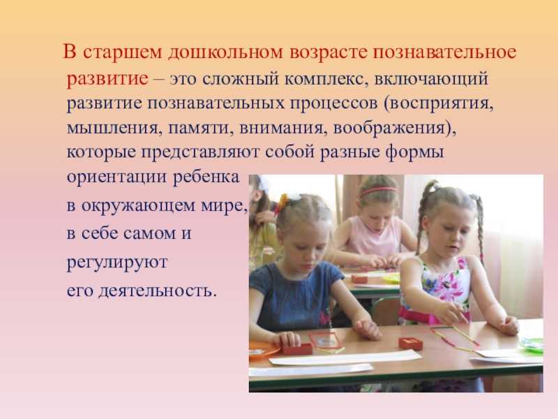 Познавательное развитие детей дошкольного возраста