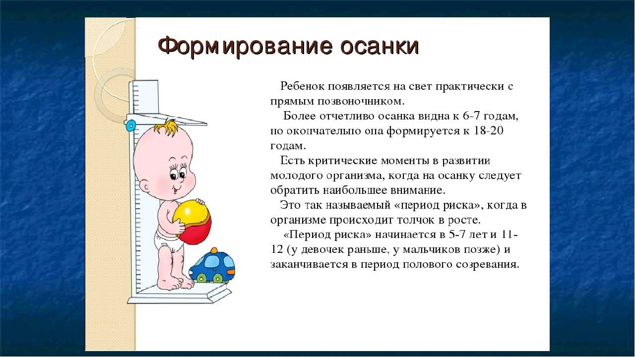 Формирование правильной осанки у ребенка: профилактика заболеваний опорно-двигательного аппарата
