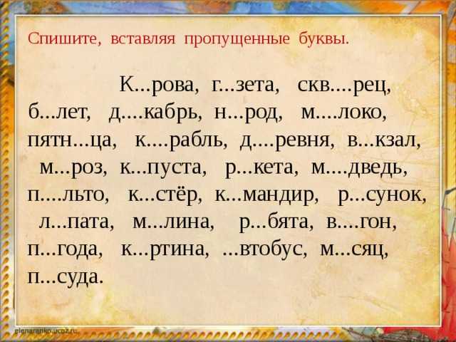 Русский язык 2 класс: тексты с пропущенными буквами – наумёнок