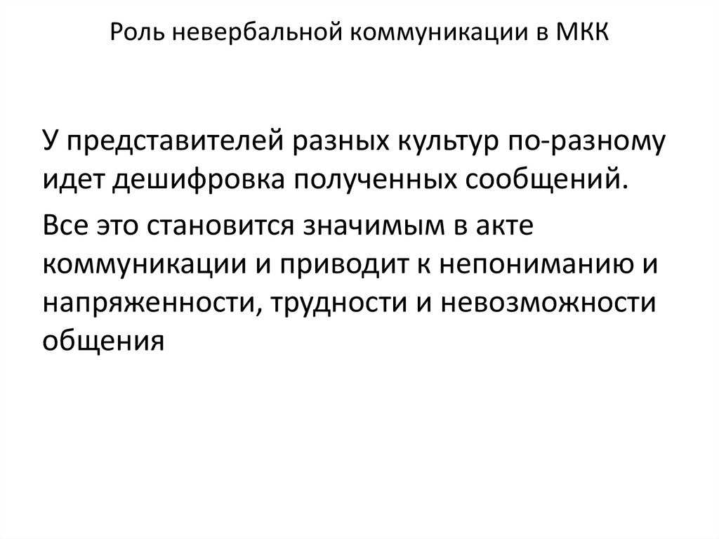 Роль невербальной коммуникации в общении