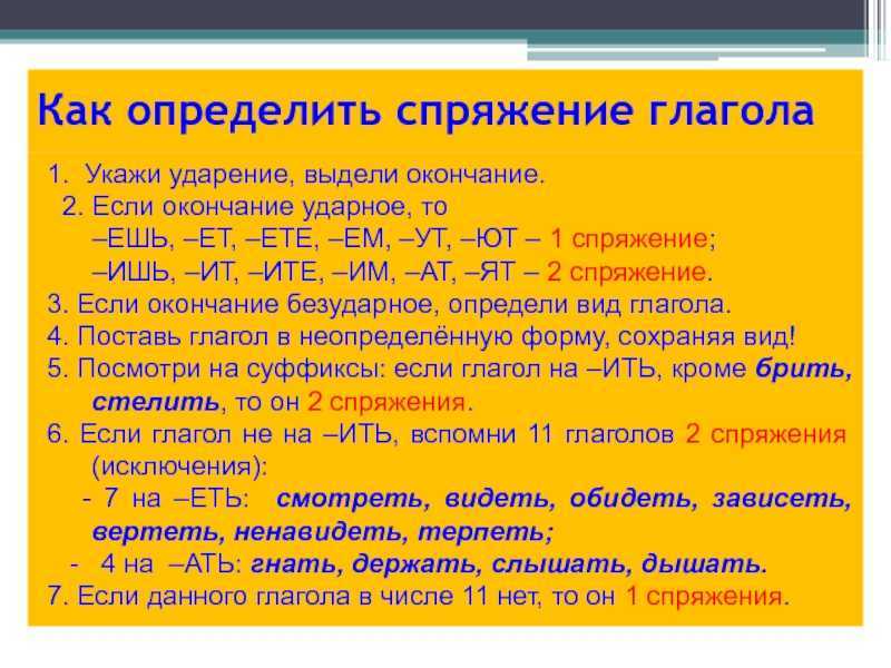 Спряжение глагола: как определить и для чего это нужно