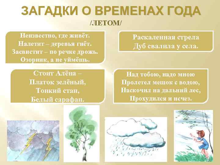 Загадки про времена года